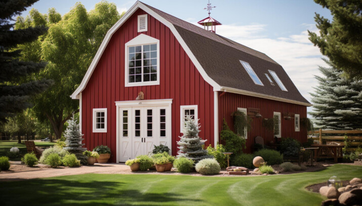 Red siding house